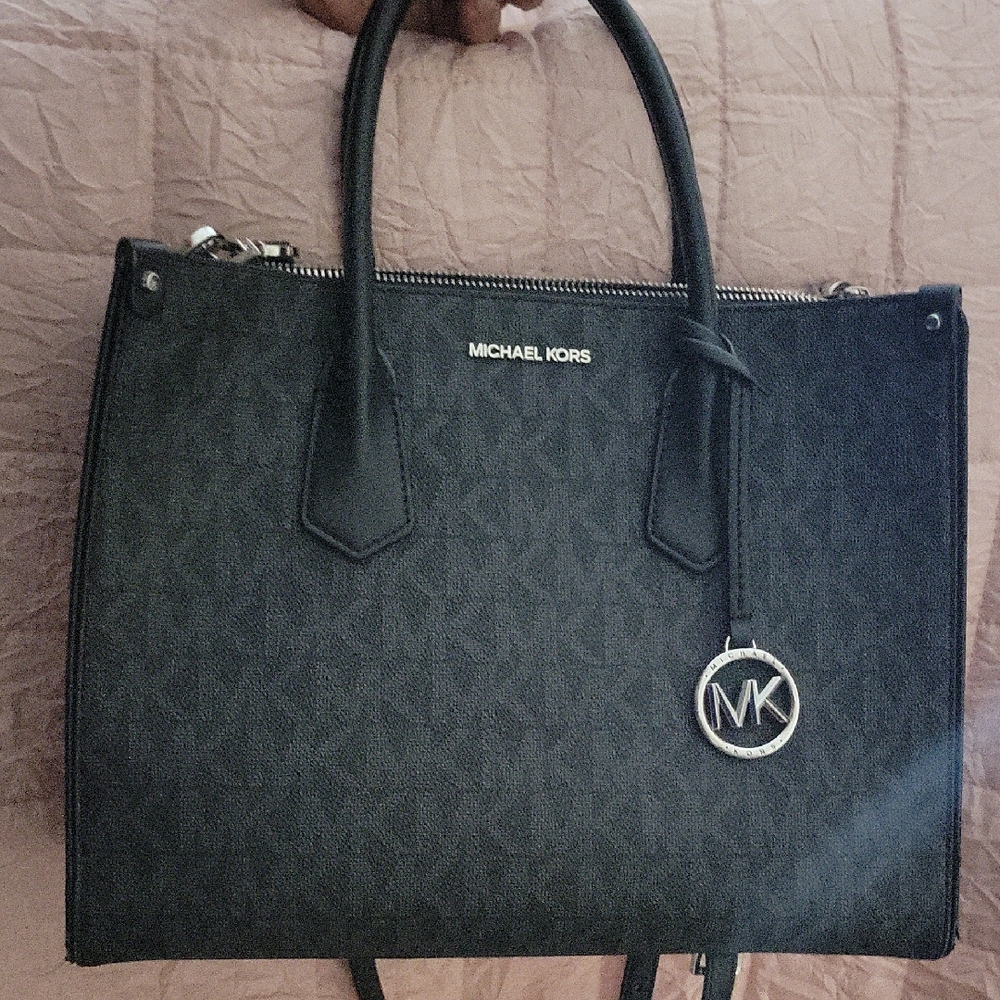 Michael Kors Maple LG Satchel with Silver Hardware